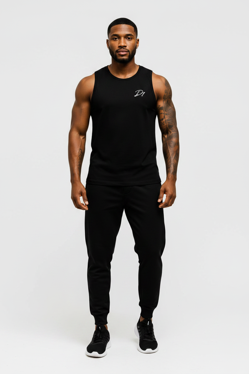 Black Mens Tank Front