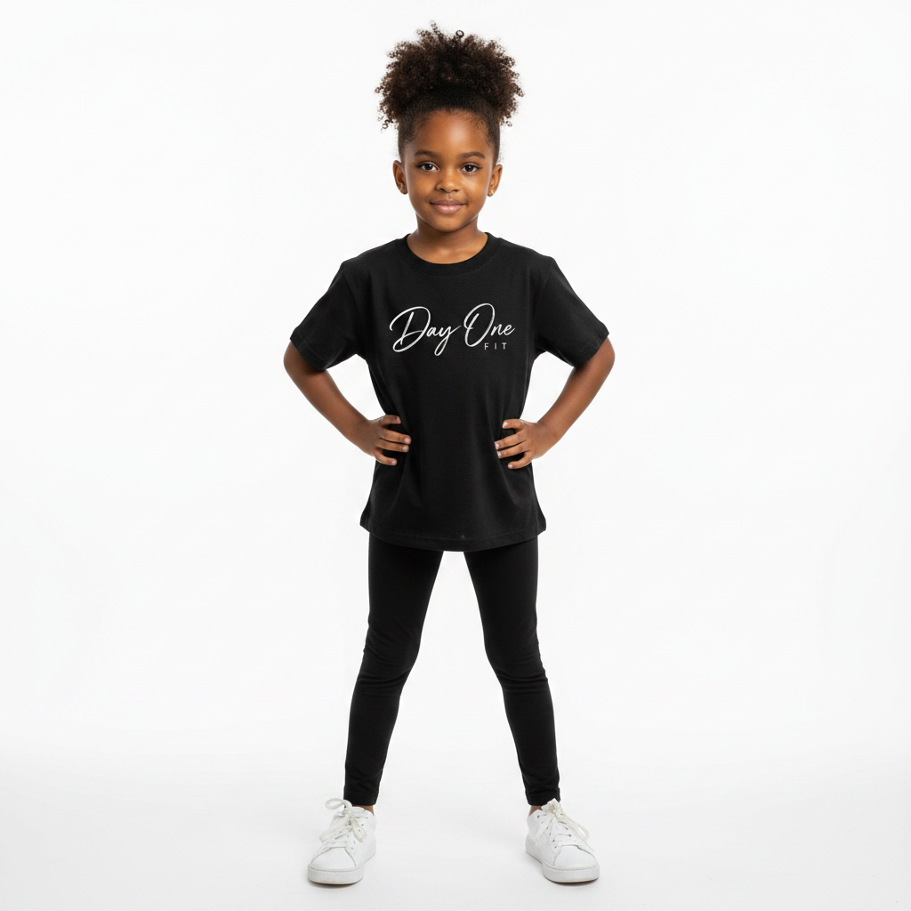 Kids Staple Tee Black Girl