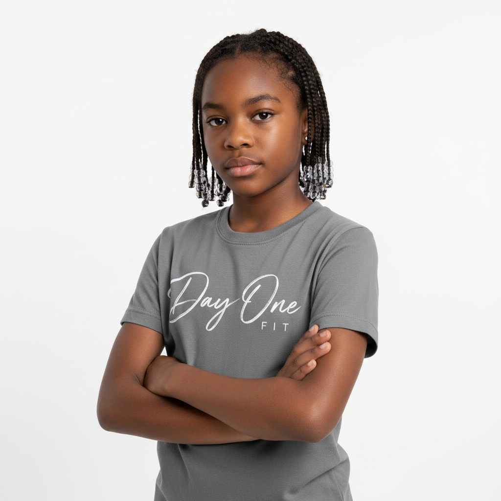 Youth Staple Tee Grey Girl
